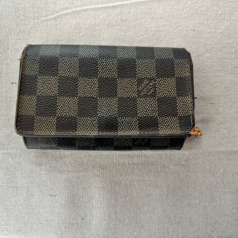 LOUIS VUITTON Ludlow  Bifold Coin Case Wallet Damier Ebene Brown